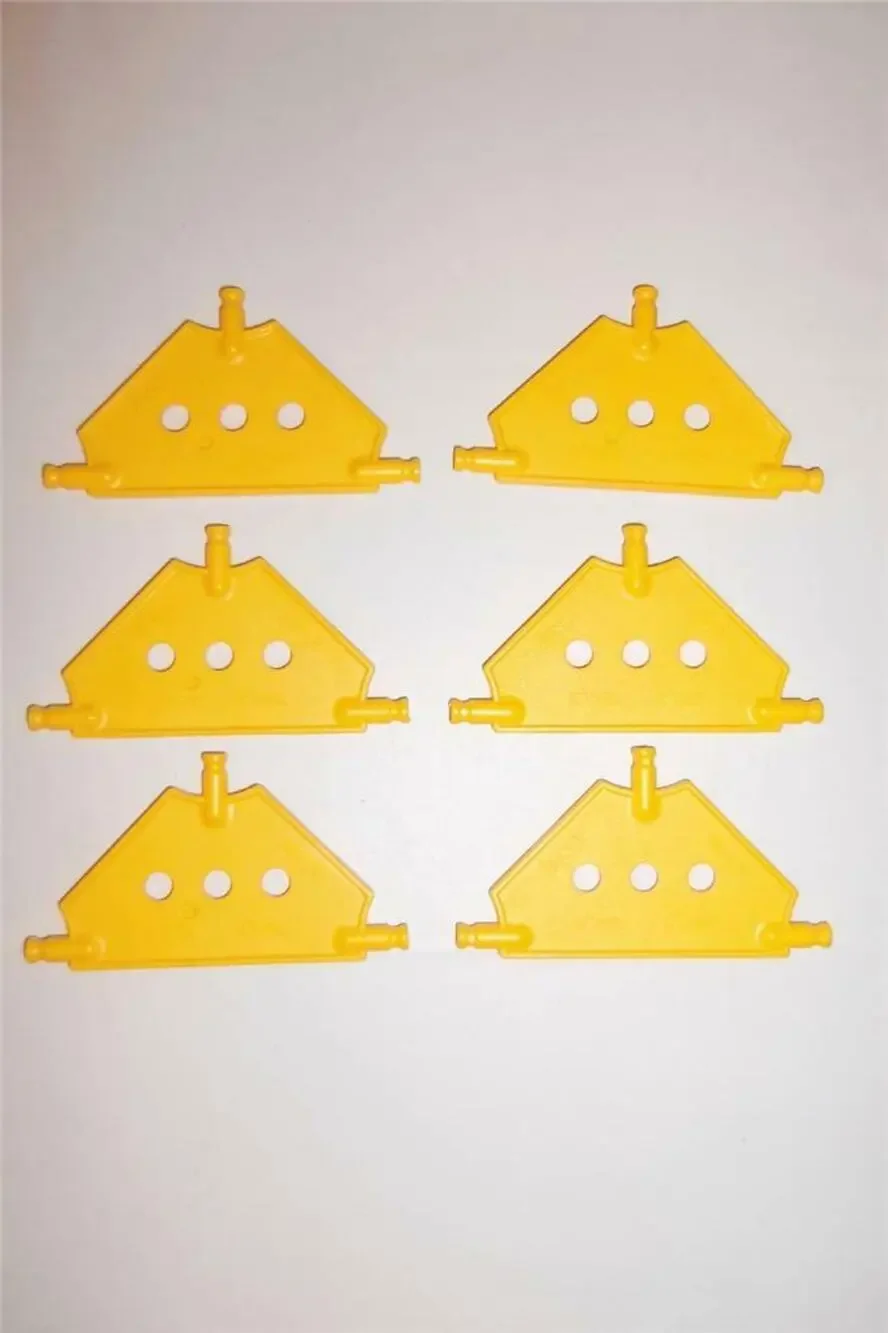 K'NEX 6 Triangle Tri Panel Small Yellow Pieces Parts Standard Classic -0614T18